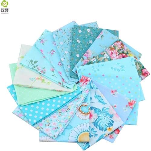 Print Floral Cotton Tessuti Patchwork Clothes Fat Quarter Bundles Fabric For Baby Clothes DIY Crafts 40X50CM 15PCS/LOT