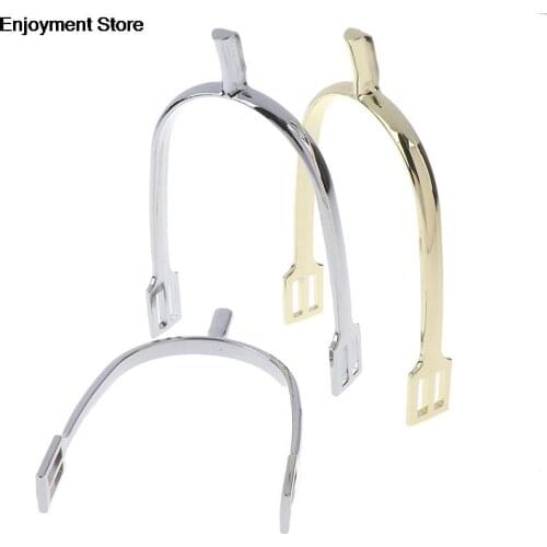 New 1 Pair Zinc Alloy Horse Spurs Equestrian Horse Riding Spurs for Men Golden Silver
