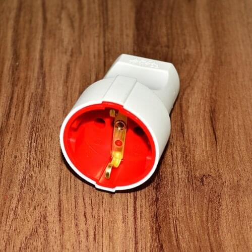 PnpnElectric Ayka White Grounded Female Plug EU 1P + N + GND 16A Plastic IP44 Portable Usage 220 VAC