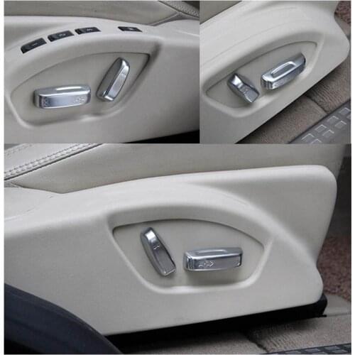 Sliver Chrome Interior Seat Adjustment Switch Cover Trim For V/OLVO XC60 XC70 V40 V60 S40 S60 C30 C70 2012+ Interior Mouldings