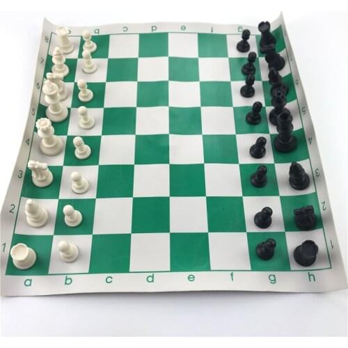 Chess Board Game Set International Standard Portable Competition King Plastic Chess Set With Chessboard Game Entertainment