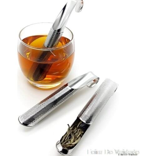 Tea Infuser Stainless Steel Mesh Tea Strainer Filter Metal Pipe Design Loose Leaf Tea Infuser Steeper Diffuser Tea Accessories