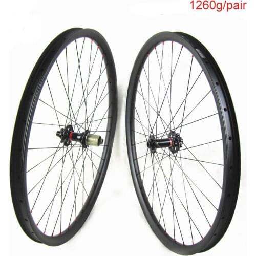 Super light 29" carbon MTB XC wheelset 29er Novatec boosting hubs super light 29 inch carbon bicycle wheels 27mm width rim