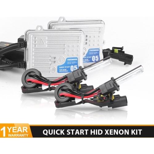 DERI 4300K 6000K 8000K Super Faster Start Ballast HID Xenon Kit H1 55W Headlight bulb Ballast Xenon Kits Lamp Output Voltage