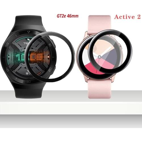 For Samsung Galaxy Watch Active 2 44mm 40mm Screen Protector Polymer Full Protective Film for HUAWEI watch GT2/2e 46mm/42mm