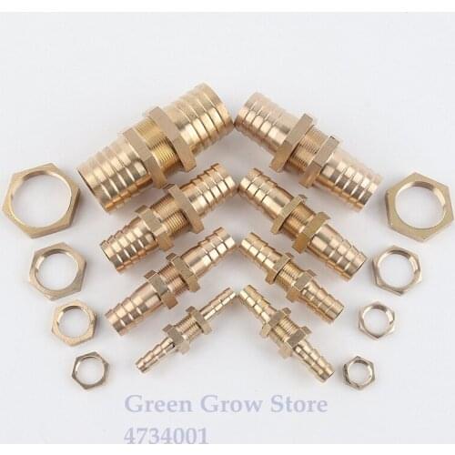 1~10pcs 6-25mm Copper Straight Connectors Hex Nut Irrigation System Aquarium Adapter Water Tank Hose Joint Air Pump Pipe Fitting