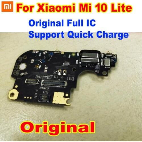 100% Original Best Mi10 Youth Charging Port PCB Board USB Charge Dock Connector MIC Microphone Flex Cable For Xiaomi Mi 10 Lite