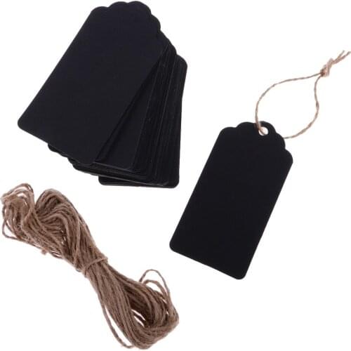 100 Pack Blank Kraft Paper Tags Wedding Party Gift Hanging Labels 3 Colors