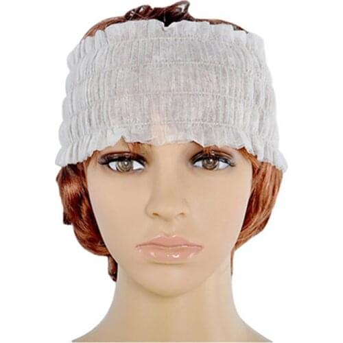 100pcs Beauty Salon Disposable Headbands Elastic Non-Woven Grafting Eyelashes Spa Wash Face Makeup Bathing Tool Black/White