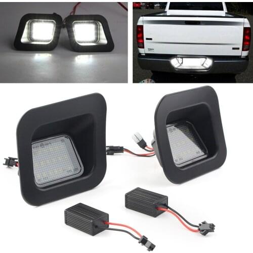 2Pcs Car LED License Number Plate Lights For Dodge RAM 1500 2500 3500 Trunks 2003-2010 2011 2012 2013 2014 2015 2016 2017 2018