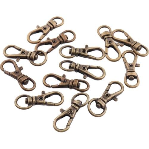 20pcs Metal 7mm 9mm Alloy Swivel Lanyard Snap Hook Lobster Claw Clasps Jewelry Making Supplies Bag Keychain DIY Accessories