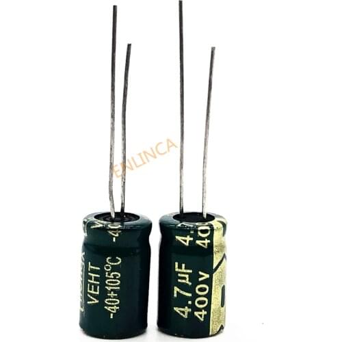 200pcs/lot 400V 4.7uf high frequency low impedance 8*12 20% RADIAL aluminum electrolytic capacitor 4700NF 20
