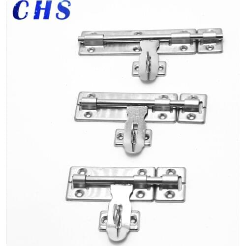 4Inch 5inch 6inch Stainless Steel Hardware Door Lock Barrel Bolt Latch Padlock Clasp Set Brushed Stainless Steel