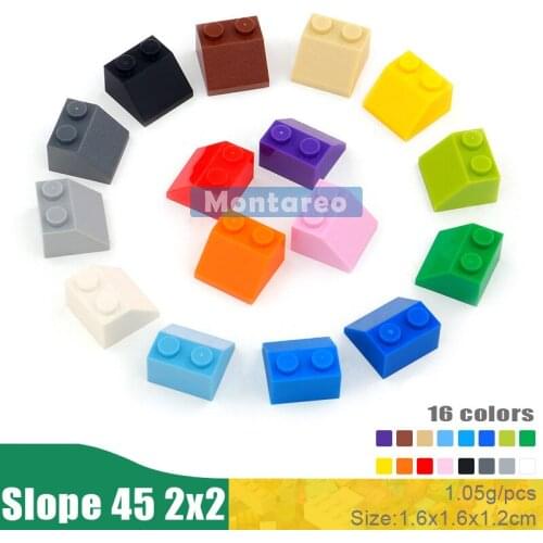 500g 470pcs/bag Educational Kids Toy DIY Plastic Brick Building Blocks Accessories Slope 45 2X2 Compatible With L*goes Blocks