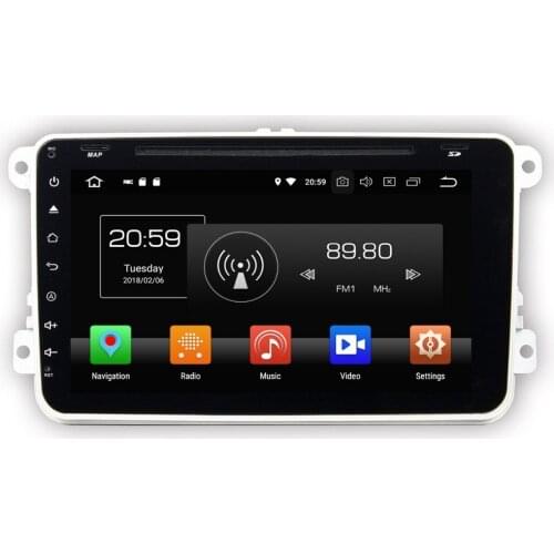 Full screen 8" Android 8.0 Car DVD Radio GPS for VW Volkswagen Skoda Fabia POLO GOLF PASSAT CC JETTA TIGUAN TOURAN Fabia Caddy