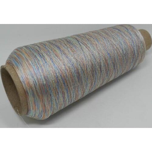 Free Shipping For High Sheen Colors Metallic Embroidery Thread Variegated colors 125g