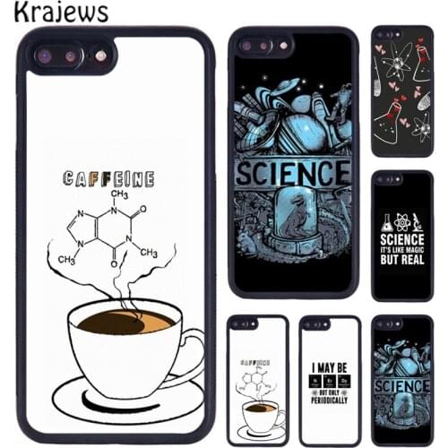 Krajews Science Chemistry Caffeine Cover Phone Case For iPhone 5 6S 7 8 Plus 11 12 Pro X XR XS Max Samsung Galaxy S7 S8 S9 S10