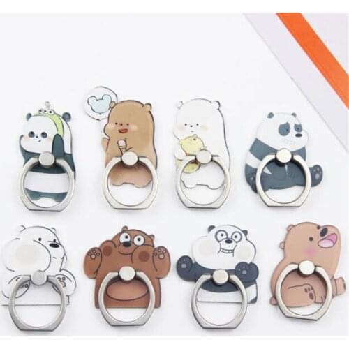 Moblile Phone Holder Stand Finger Ring Accessories Cute Bear Panda For Iphone 8 XS X 7 Plus CellPhone Universal