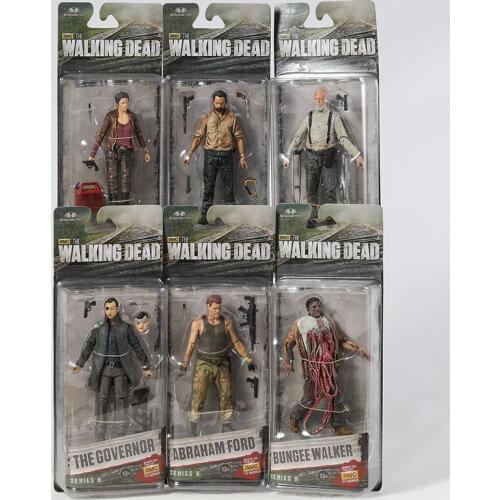 AMC TV Series The Walking Dead Abraham Ford Bungee Walker Rick Grimes The Governor Michonne PVC Action Figure Model Toy 7 Styles