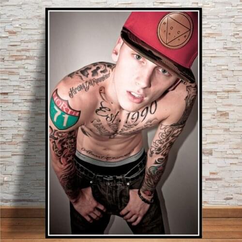 Machine Gun Poster And Prints Kelly Rapper Hip Hop Music Singer Star Wall Art Canvas Wall Pictures For Living Room Home Decor