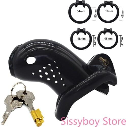 Sex Toy for Men Bird Cock Cage Chastity Device Plastic with 4 Rings Slave BDSM Bondage Penis Lock Restraint Male