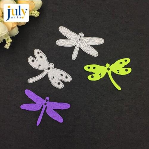 Julyarts Cutting Dies Frame Cutting Embossing Cutter Paper Creative Dragonfly For Scrapbooking Craft Dies Silver Metal Cutting