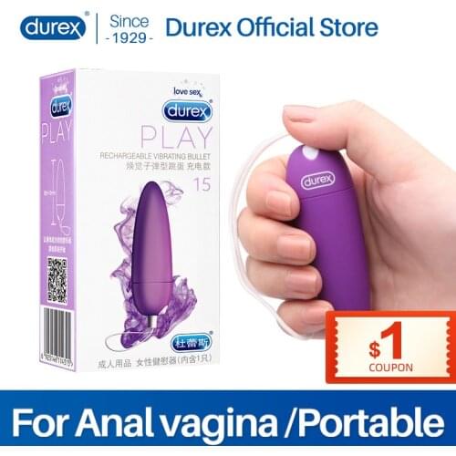 Durex Mini Vibrator for Women 5 Modes USB Charging Sex Toys for Adults Anal Vagina Bullet Clitoral G-Spot Stimulate Sex Products