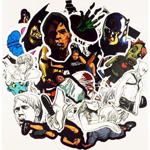 Halloween zombie Street graffiti sticker 50Pcs Pvc Waterproof Stickers For Laptop Skateboard Luggage Guitar Decal Toy Sticker