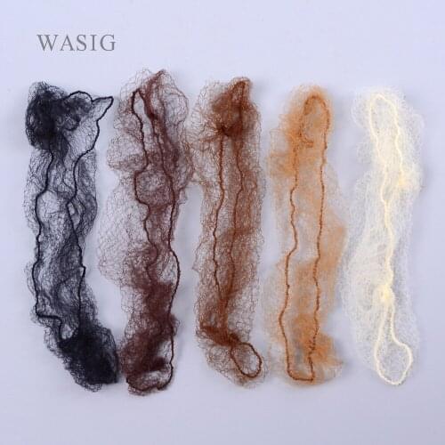 144pcs/lot) 5mm Nylon Hair Nets Invisible Disposable Hair Net 20" Three Colors Optional Hairnet for Wigs&Weaving