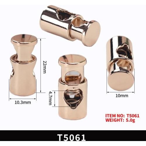 Plastic/Metal Toggle Spring Loaded Cord Locks Drawstring Rope Clip End Round Ball Sliding Fasten Button Lanyard Paracord Stopper