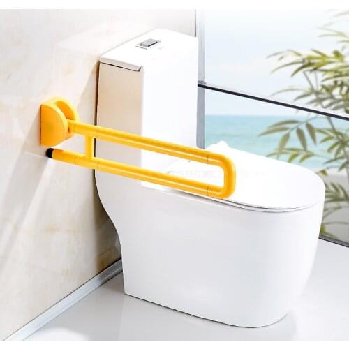Elderly Bathroom Wall Support Handle Foldable Toilet Safety Rails Grab Bar Folding Supporting Armrest For Wall Mounting Handrail