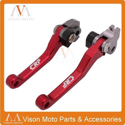 Motorcycle Billet Pivot Brake Clutch Levers with CRF Logo Motorbike Set For Honda CRF250R CRF450R CRF450RX CRF 250R 450R 450RX