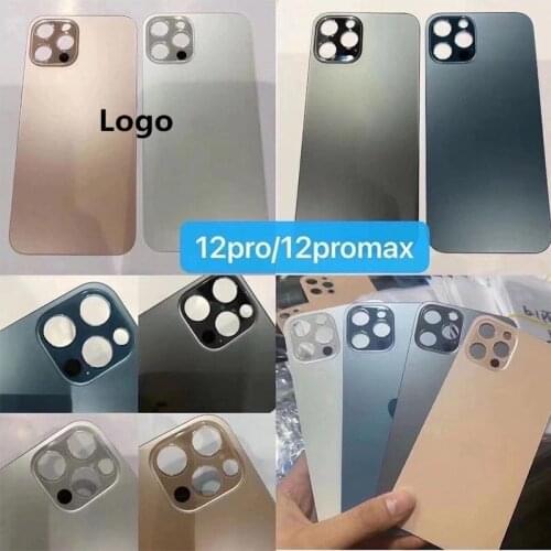 2021 Big Holes Back Cover Glass Use For IP 12 Pro Max X XS MAX 8 8P Damaged Back Housing Rear Glass Replacement