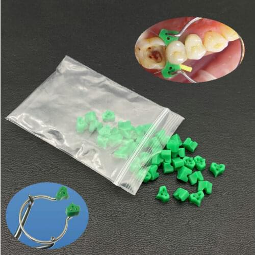 40pcs/bag Dental Silicone Wedges Add On Wedges Rubber TOR VM No 1.861 Delta Ring Tine Dentist Material Dentist Tools