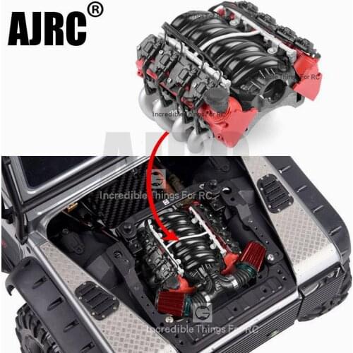 1PCS LS7 V8 Simulate Radiator Cooling Fan Electric Engine Motor for 1:10 RC Car AXIAL SCX10 90046 TRX4 Redcat LS7 V8 engine trx6