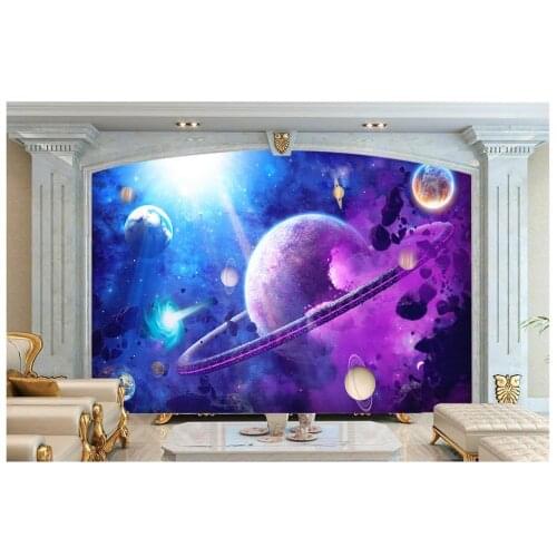 High Quality Custom photo wallpaper murals Cartoon wallpaper Cosmic starry galaxy wall paper children room mural background wall