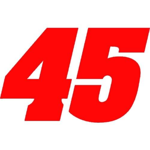 Wavehands 15*9.5cm Motorcycle Sticker Number 45 Reflective Car Sticker Vinyl Car Sticker Funny Car Decal