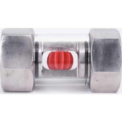1/4" 3/8" 1/2" 3/4" 1" BSPT Female In-Line 304 Stainless Steel Window Sight Flow Indicator With Impeller Hydraulic Oil Water