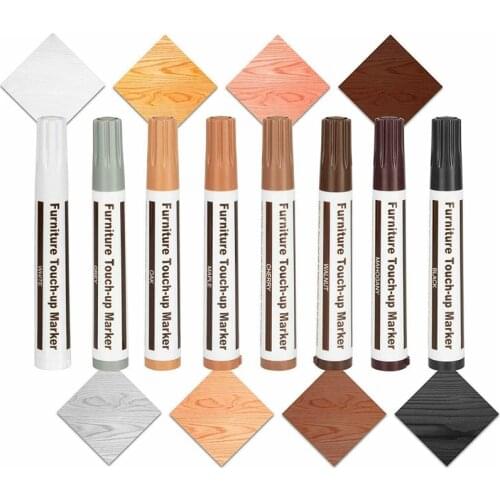 17Pcs Furniture Touch Up Kit Markers & Filler Sticks Wood Scratches Restore Kit wood composite repair scratch patch paint pen