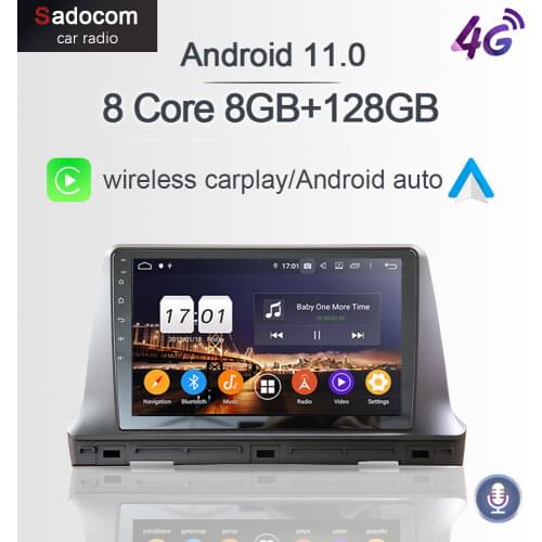 720P Wireless Carplay PX6 9" DSP Android 10.0 4GB + 128GB Car DVD Player GPS RDS Radio Bluetooth 5.0 For KIA Seltos 2019 2020