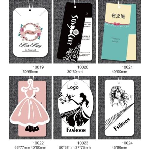 Free shipping free customized paper hang tag/clothing swing tag labels/garment bag printed tags brand care labels logo JYSJ104