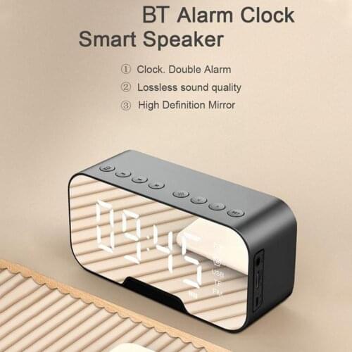 Wireless Bluetooth-compatible Speaker Multifunction Collection Voice Prompt Compatible Audio With Clock Phones Alarm V1A4