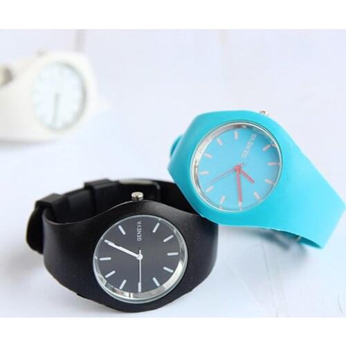 Top Brand Luxury Silicone Band Students Watches Fashion Candy Colors Sports Men Watch Analog Women Quartz Wristwatches
