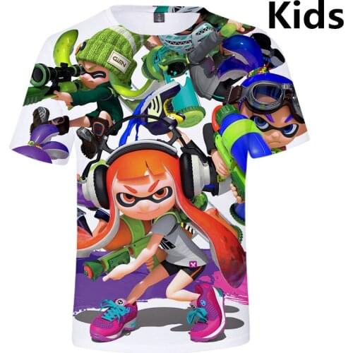 3 to 14 years kids t shirt Shooting Game Splatoon 3d printed tshirt t-shirt boys girls casual harajuku t shirts children clothes