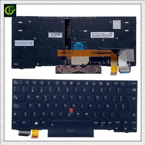 Spanish Backlit Keyboard for Lenovo Thinkpad X280 A285 X390 X395 L13 X13 Yoga S2 5TH 01YP130 01YP210 01YP050 SP LATIN LA