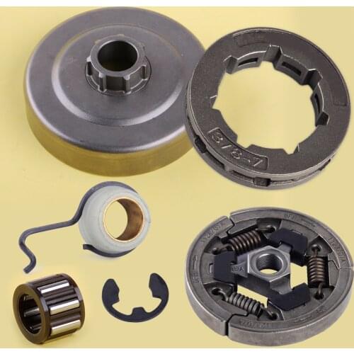LETAOSK Chain Sprocket Clutch Drum Cage Bearing Worm Gear E-Clip Set 1128 007 1000 Fit For Stihl 044 046 MS440 MS460