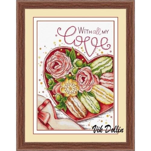 Love flowers Cross Stitch Kit Packages Counted Cross-Stitching Kits New Pattern NOT PRINTED Cross stich Painting Set
