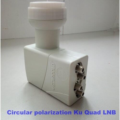 Circular polarization Quad LNB 10.75GHz Best Signal digital HD KU Band waterproof High Gain Low noise satellite Dish LNB