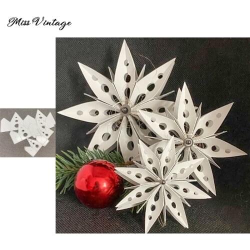 Miss Vintage Craft Star 3D Folded Flower Metal Cutting Dies Scrapbook Paper Cut Knife Mould Blade Punch Stencils Dies New 2021