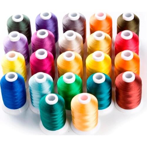 New Brother Colors Series Computer Embroidery Thread Filament Trilobal Polyester 1000m*22 ,120d/2 Super Sheen , High Strength